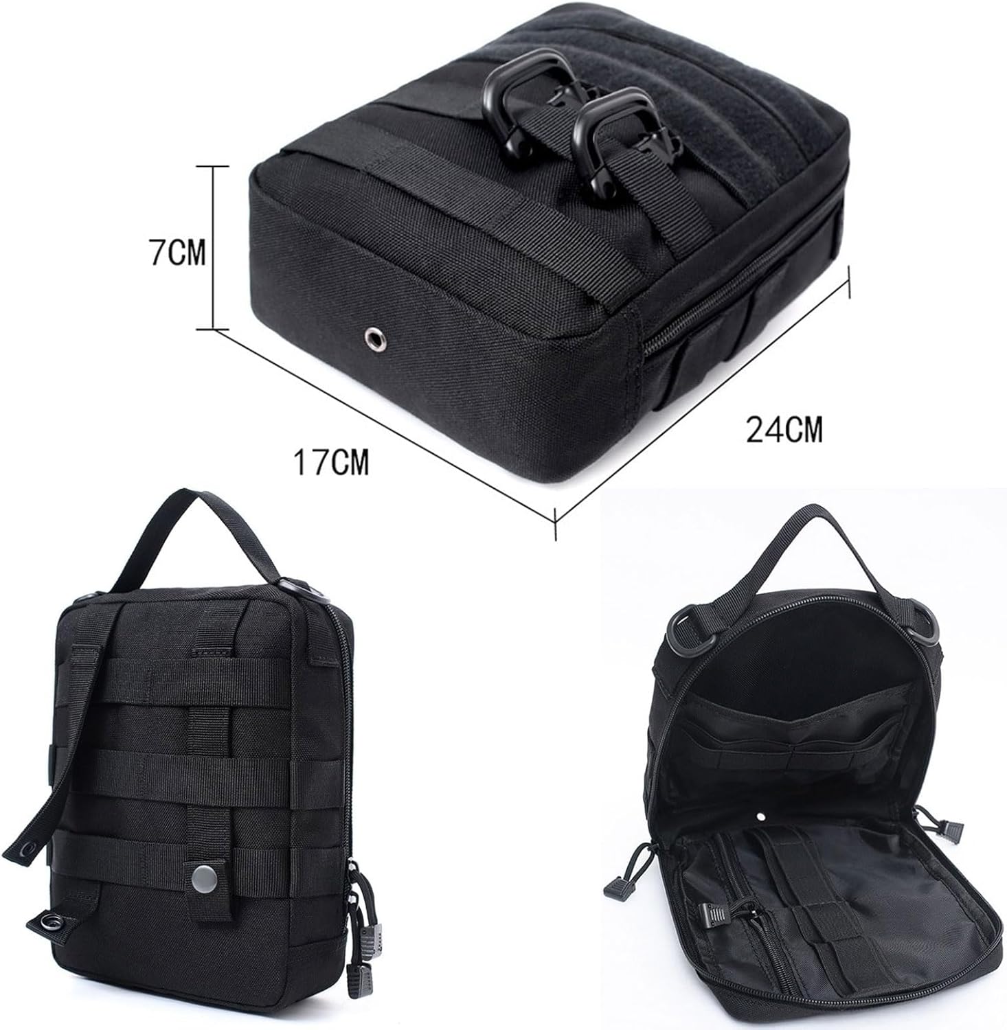 Car Truck Seat Back Organizer Tactical Molle, Upgrade Tactical Vehicle Panel Organizer with 5 Detachable Molle Pouch, Universal Fits for Most of Vehicle (Tan)