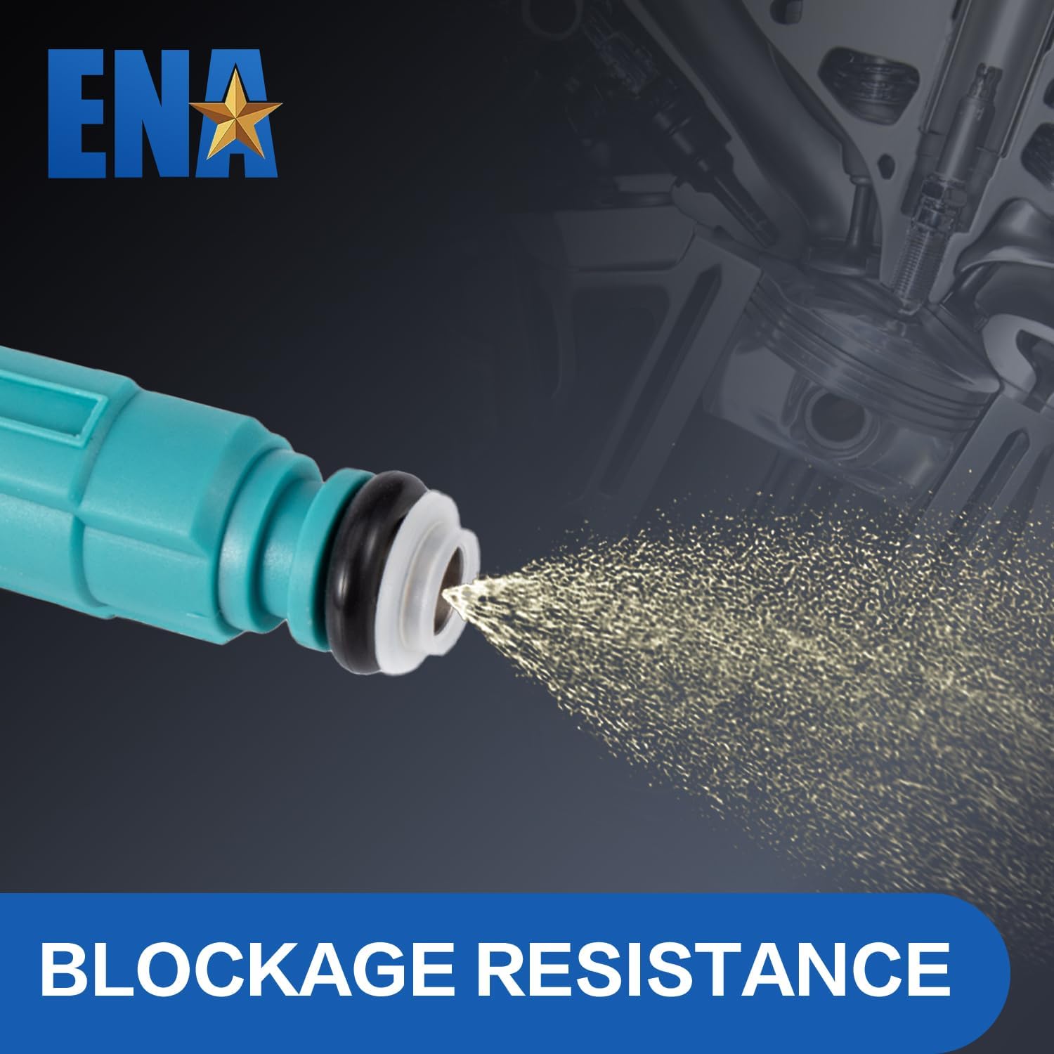 ENA 4 Holes Fuel Injectors Set of 10 Compatible with Ford E-350 Super Duty 2004-2007, E-450 Super Duty 2004-2007, E-350 Club Wagon 2005, V10 6.8L, Replacement for FJ952 0280156217 4C2Z9F593DA