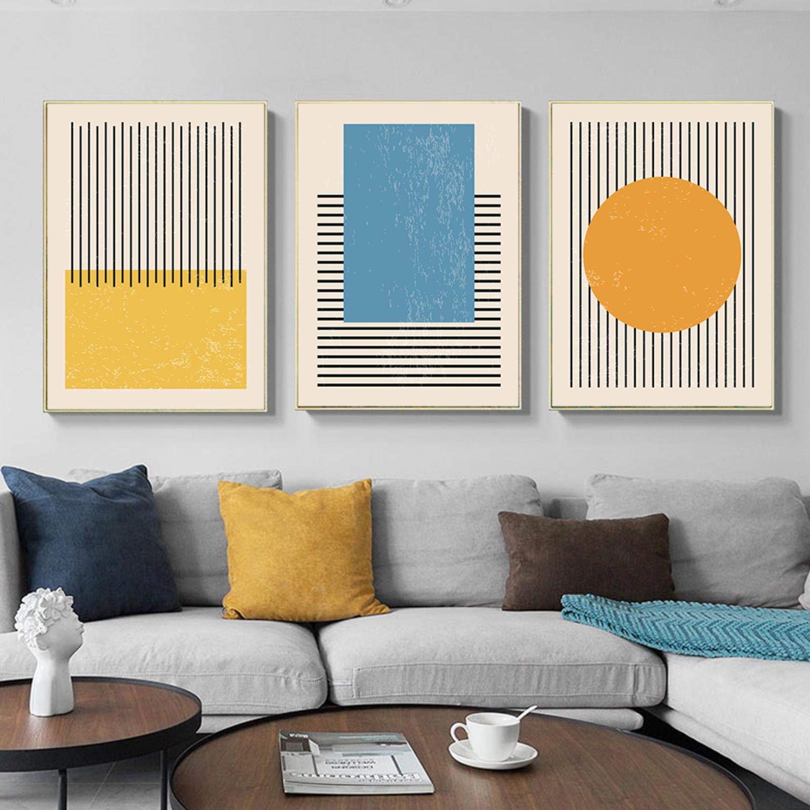 アブストラクトペインティング Amazon.co.jp: モダンペインティング3ピースアブストラクトプリント