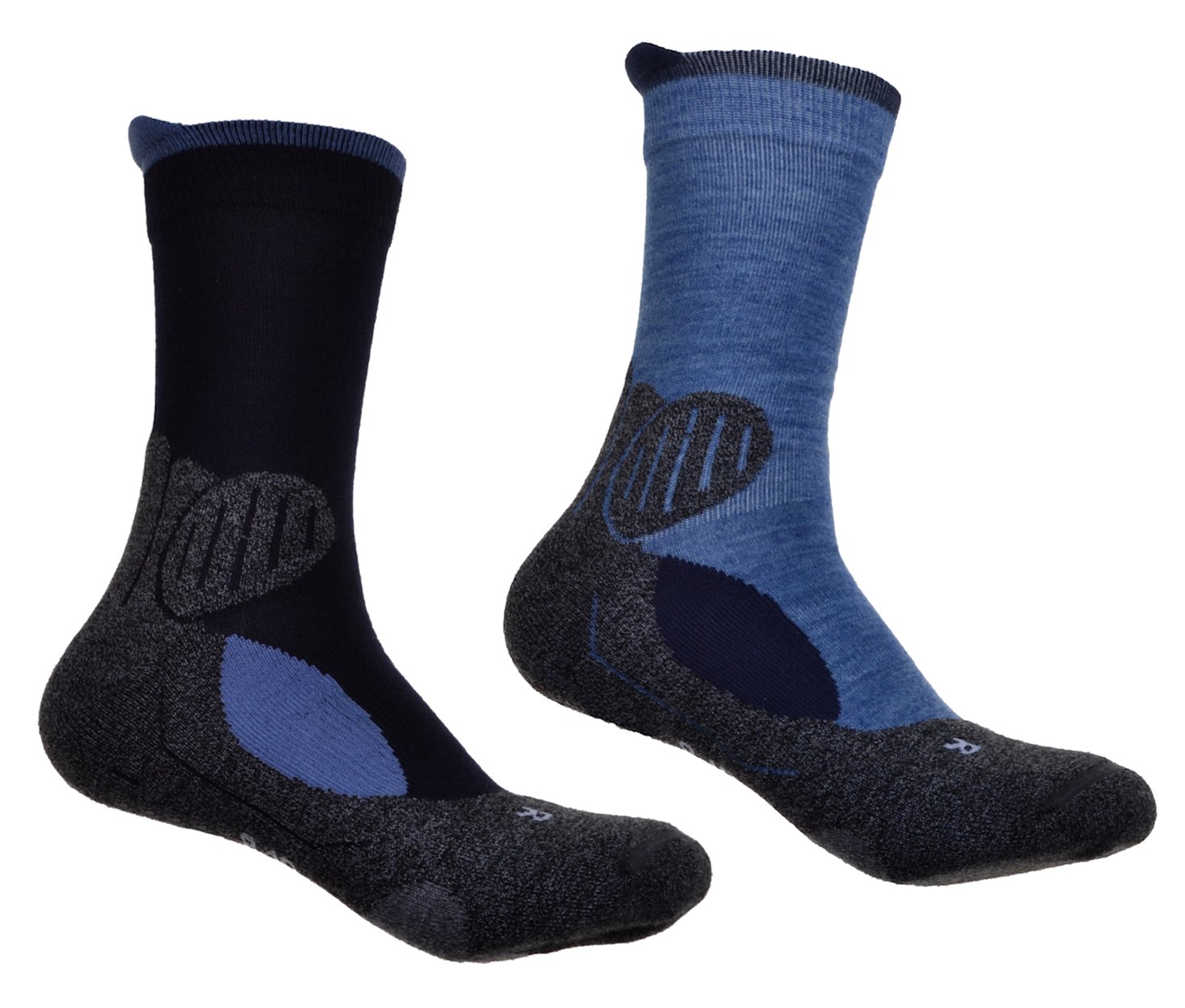 Wb Socks Men's Blue 2 Pairs Of Golf Socks Warm Wool Blend Autumn Winter Socks