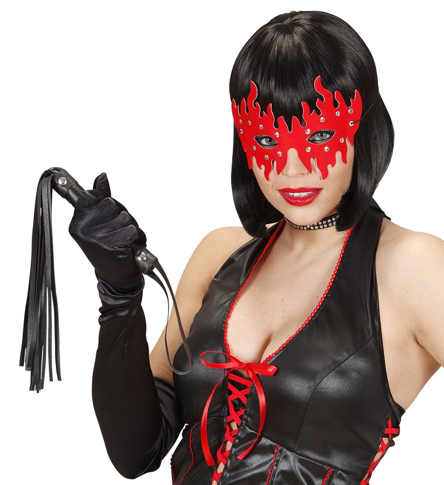 LORD C Black Whip Novelty Prop Fancy Dress Accessory Equestrian Riding Crops For Horses Leather Whip role play Whip For Stage Performance Shooting Cosplay (Pack Of 1)