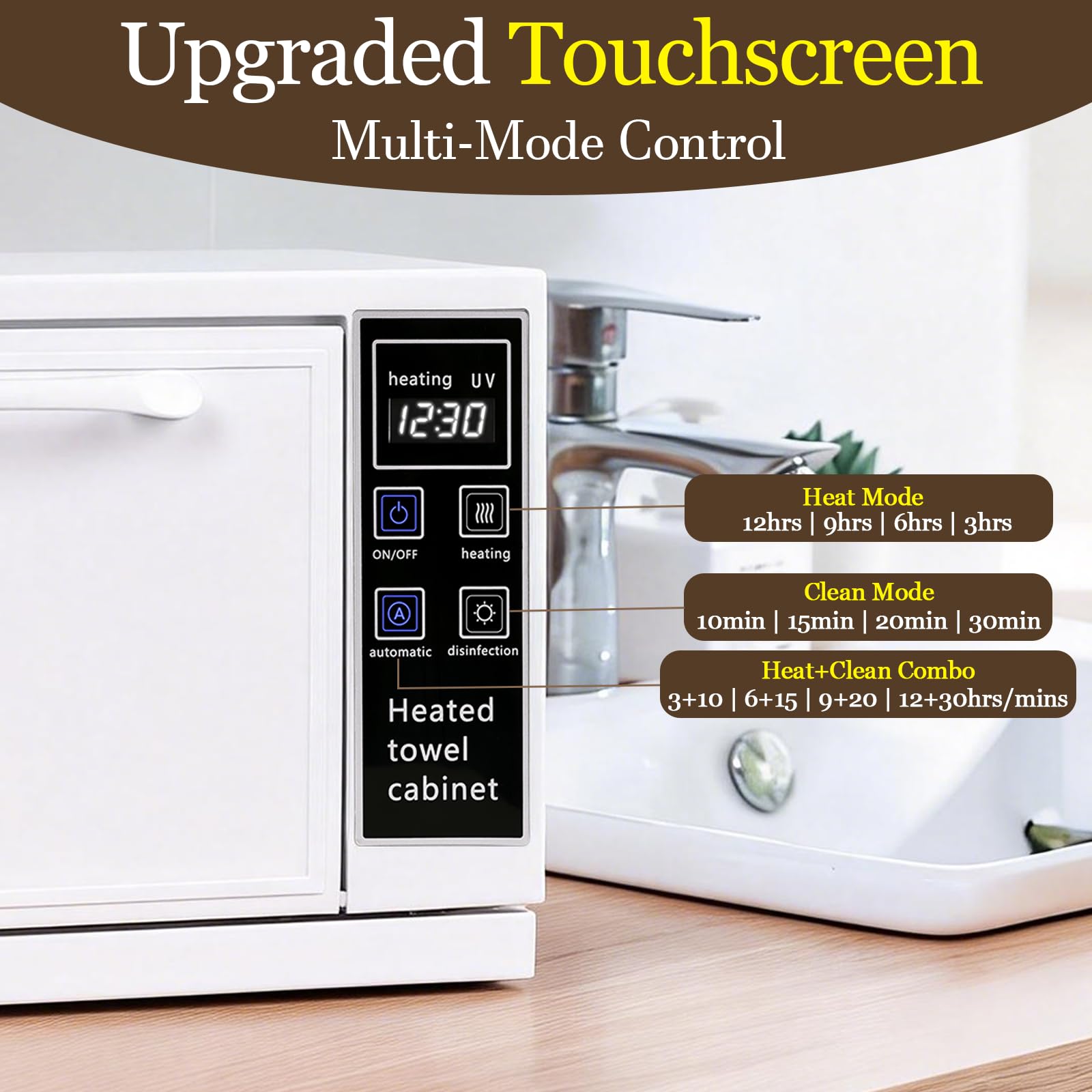 5.5L Handtuchwärmer 4-in-1 Handtuchheizschrank, Handtuchwärmer Elektrisch UV Sterilisator, Towel Handtuch Wärmer für Gesichtsbehandlungen, Haarpflege, Massage, Salonausstattung und Zuhause