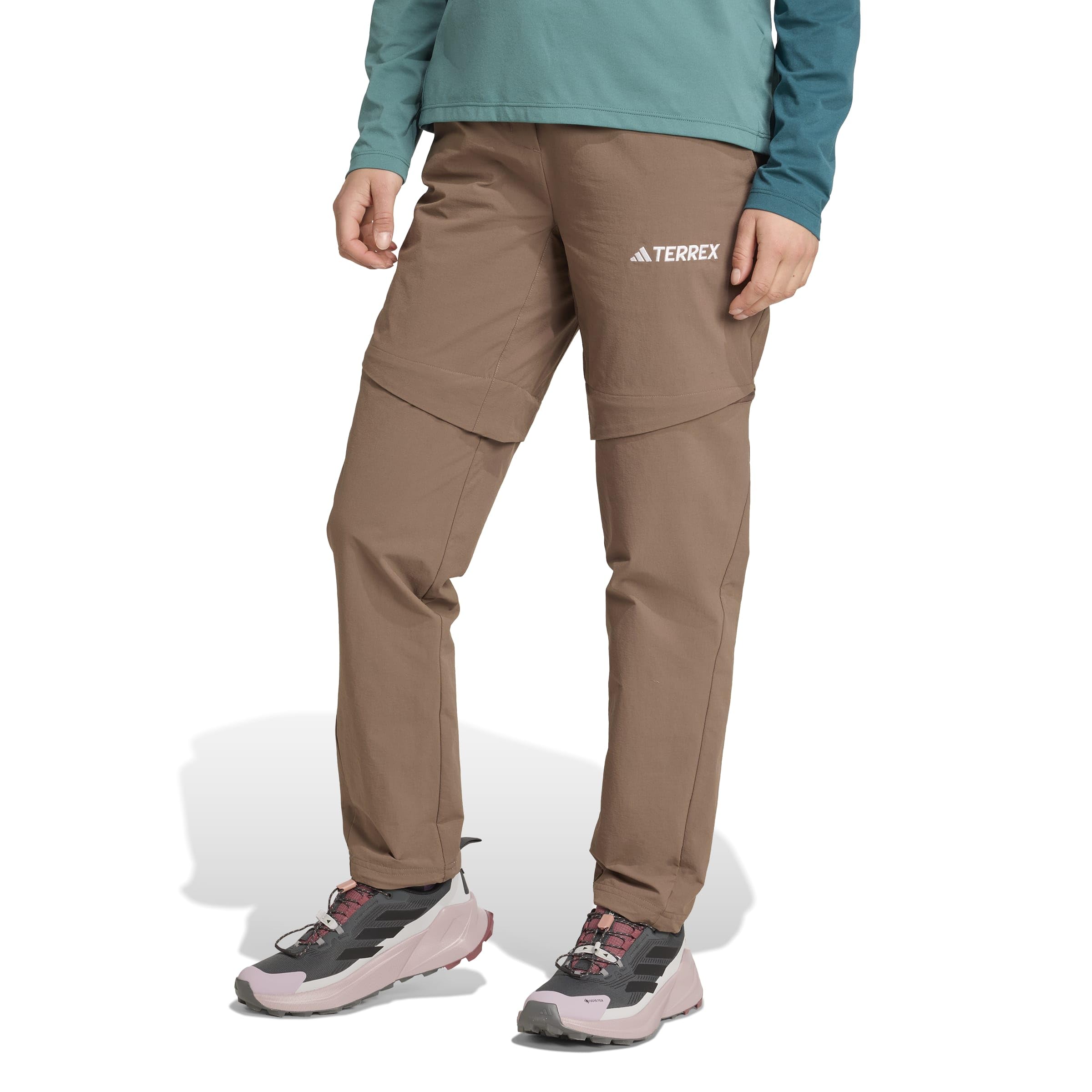 adidas dames Terrex Multi Zip Off Pants, earth strata, 10
