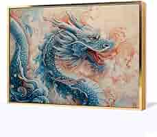 シ*リ様 「 空に虹を架ける龍 」｜絵画 原画 抽象画 龍 動物画 画家 ドロー 草場一壽 陶彩画｢Rainbow Dragon & Dragon Ball 虹龍と宝珠