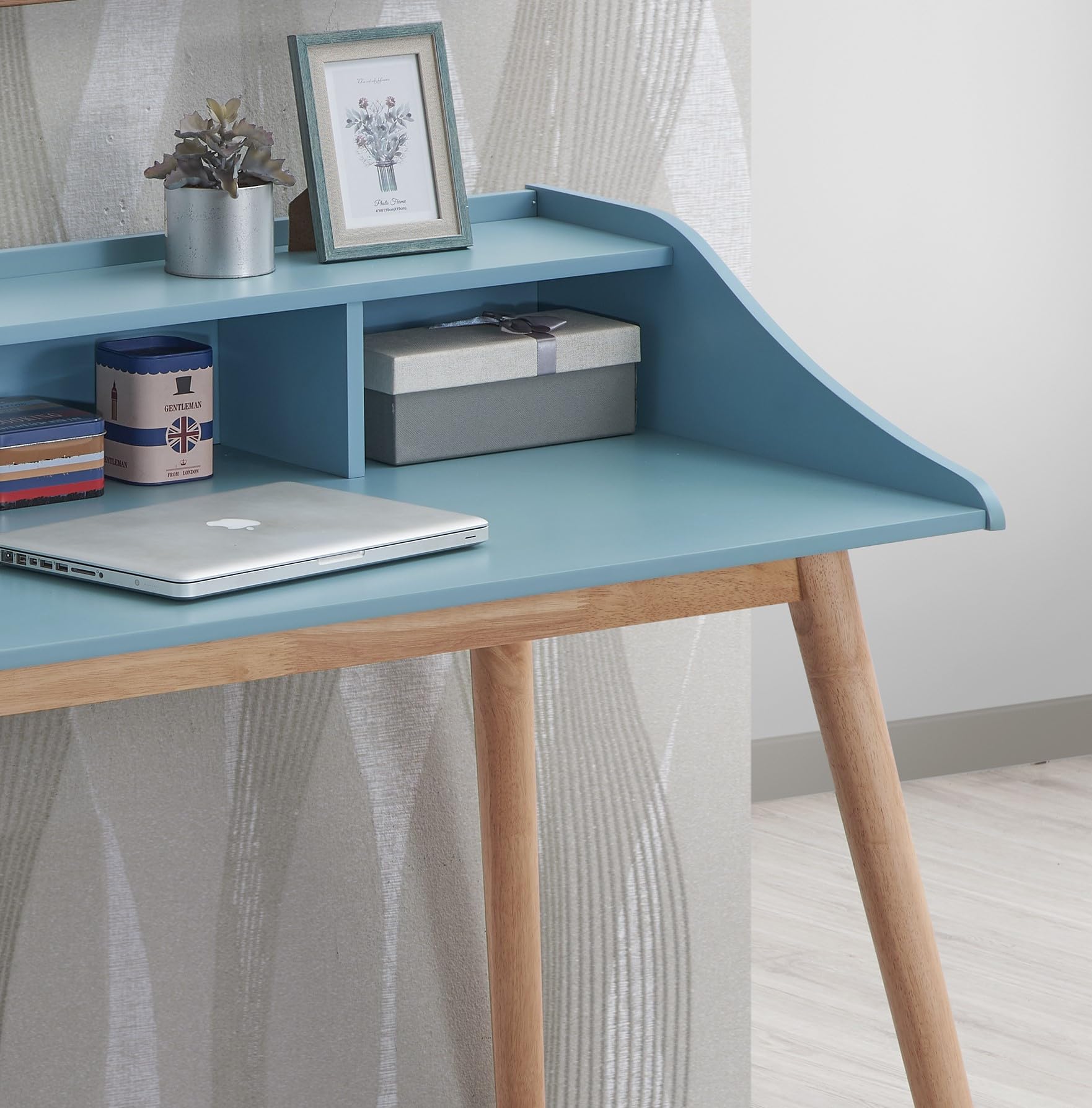 Amazon.com: Jenvor Mid-Century Modern Wood Writing Desk with Hutch