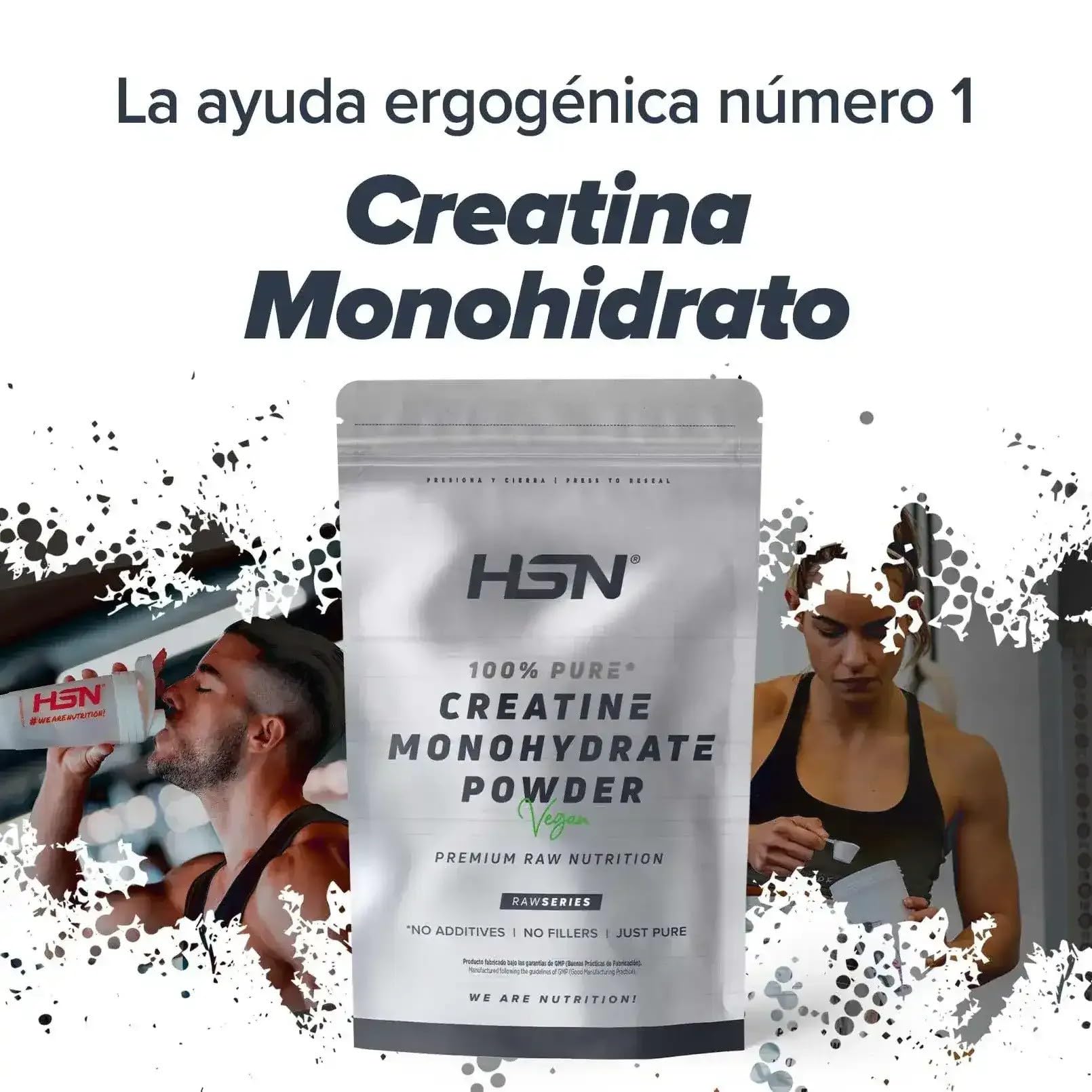 HSN Micronized Creatine Monohydrate 1 kg | 100% Pure, Unflavored | Vegan, Gluten Free and No Additives | High Solubility and Maximum Purity | Does Not Include Doser — view 12