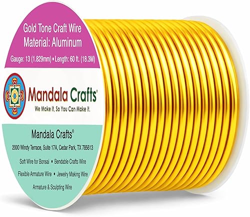 Vista 252 de Mandala Crafts - Alambre de aluminio anodizado de calibre 10 para manualidades de joyería - 32 pies de alambre flexible de cobre coloreado - Doble