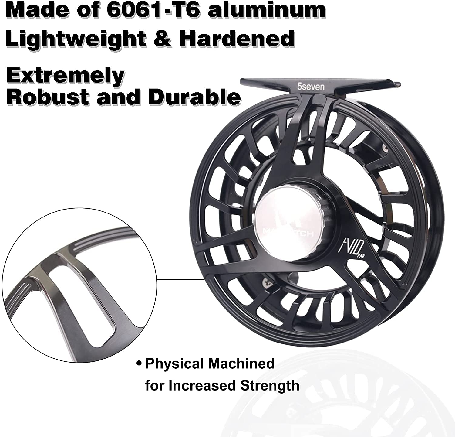 SPRINTON MAXIMUMCATCH AVID PRO Fliegenfischen Rolle mit CNC-gefräster Aluminiumkörper Super großer Spulenkern in 3/5, 5/7, 7/9WT