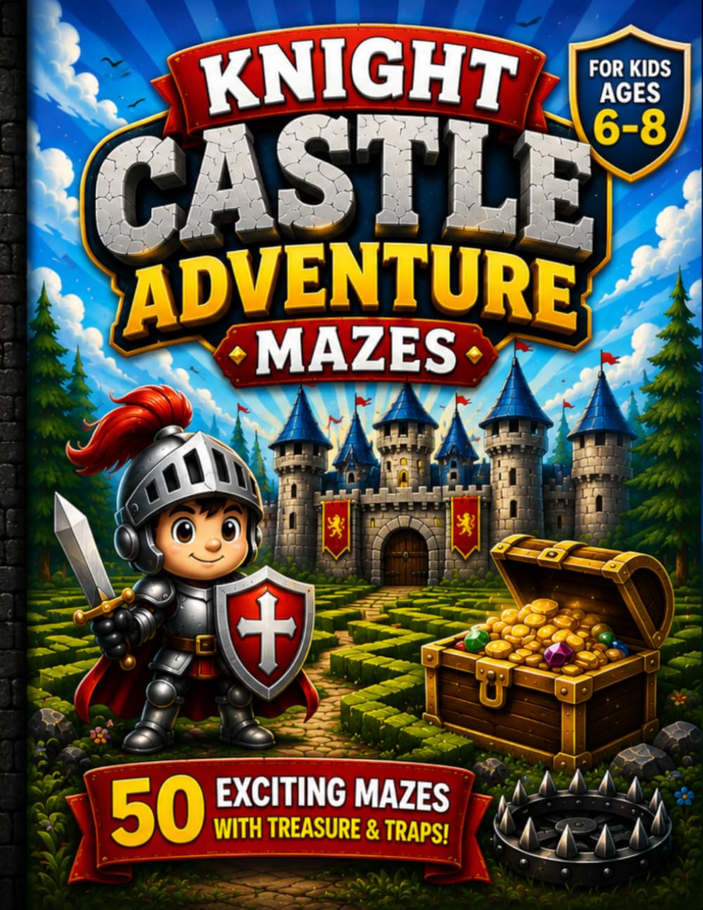 KNIGHT CASTLE ADVENTURE MAZES: Fun and Challenging Castle Adventure Maze Book for Kids Ages 6–8