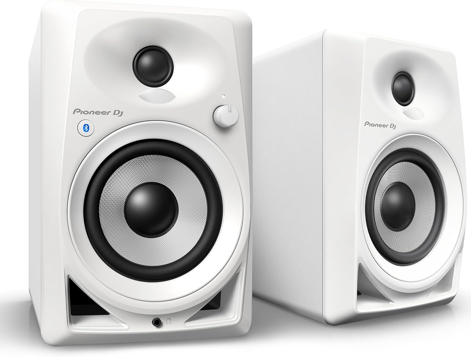Pioneer DJ DM-40BT-W - 4” desktop monitor system with Bluetooth® functionality - White (Pair)