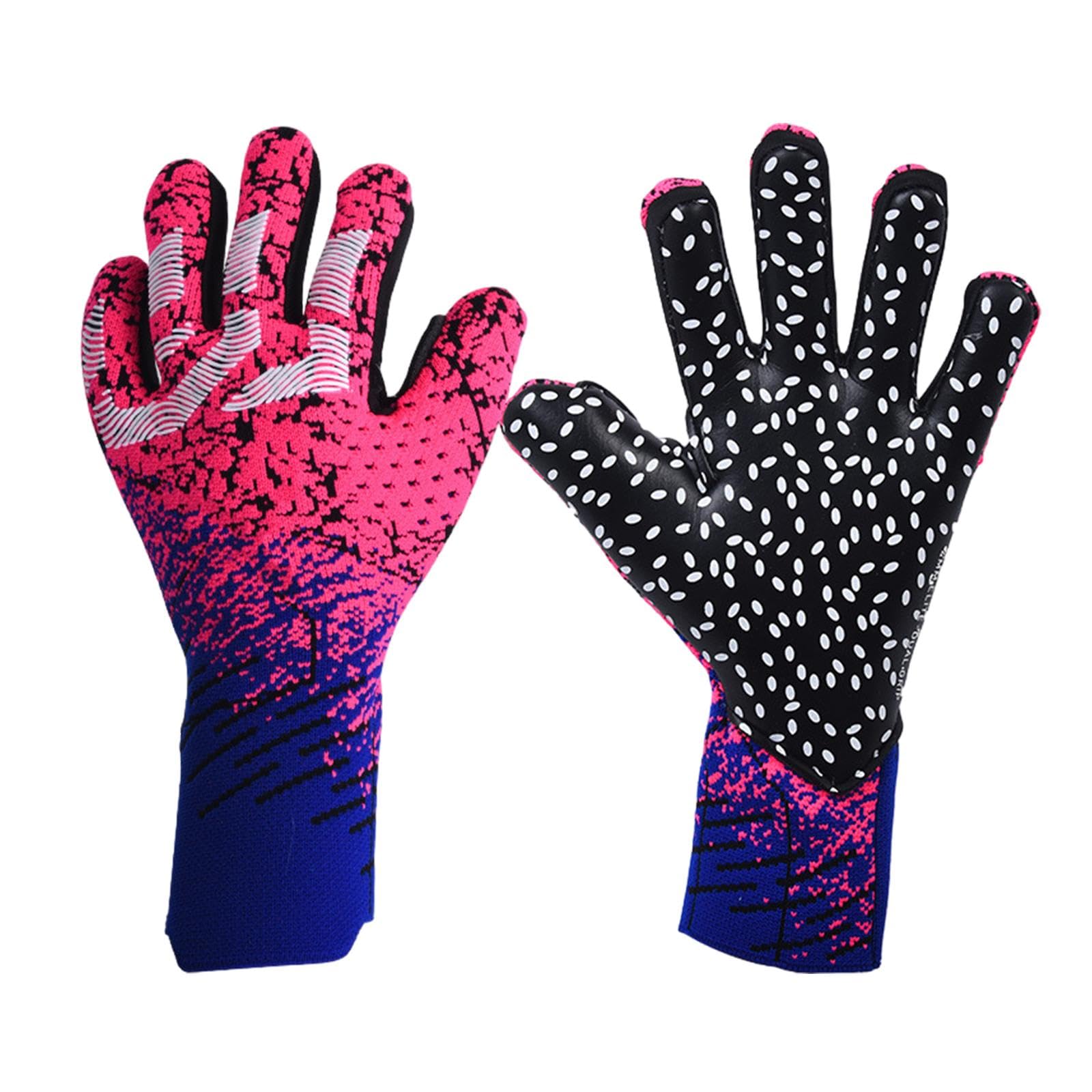 Football Goalkeeper Gloves Thickened High Performance Sport Goalie Gloves red and Blue-image-40