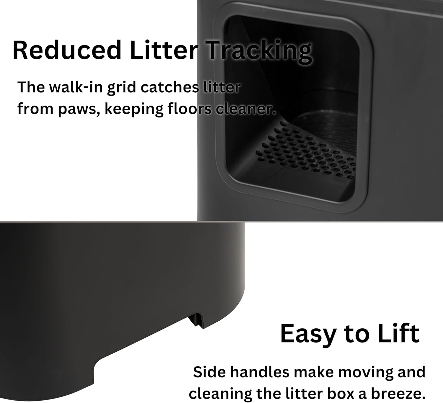 GIZMO Litter Box Deluxe - Design - Suitable for Wood Pallets (Matt Black)