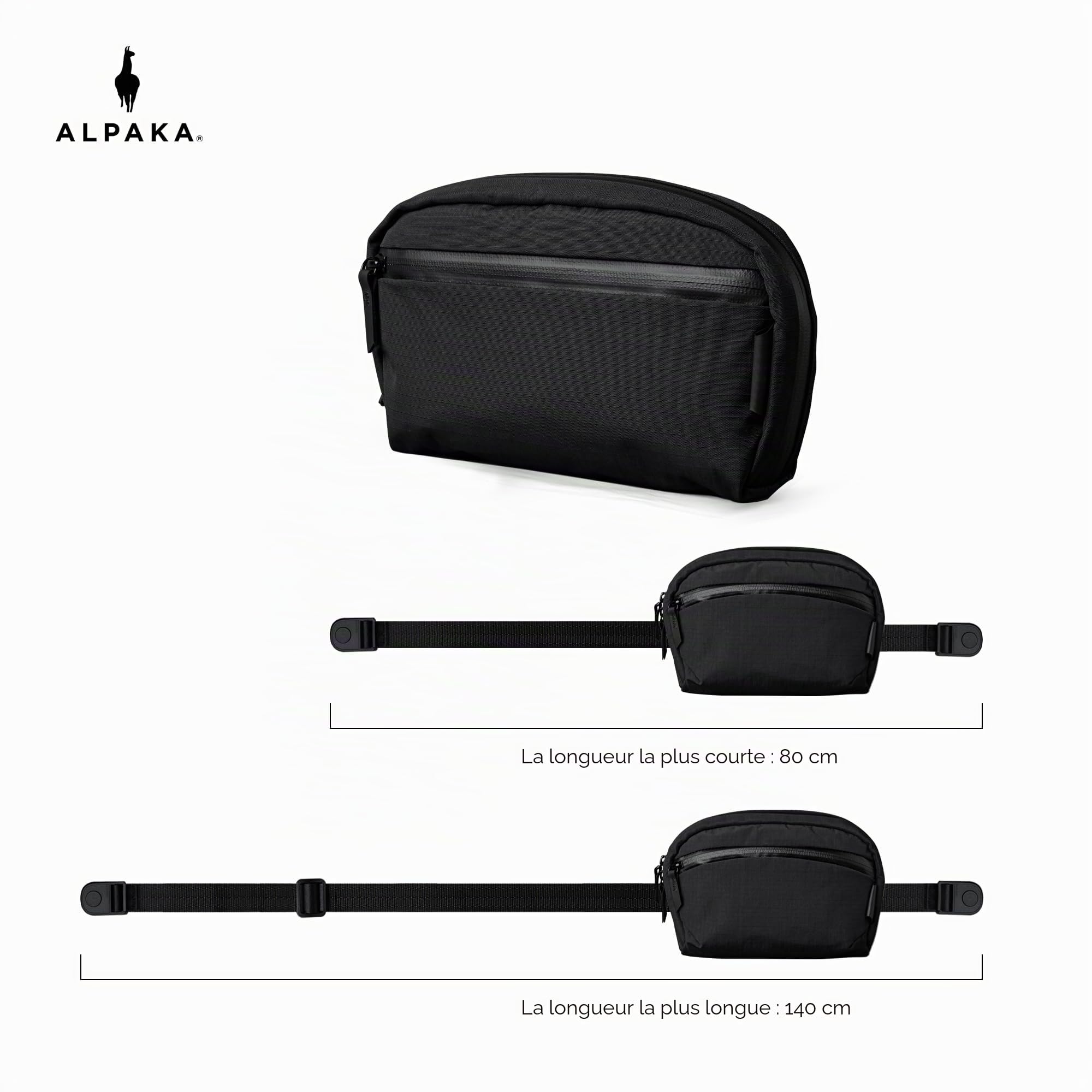 ALPAKA Flight Sling 1L, Sacoche Bandoulière, Sac Bandoulière Homme Compact avec Sangle d’Épaule Ajustable Amovible, Pochette Tech Résistant à l'eau, Porte-clés Intégré, Poche Arrière Discrète