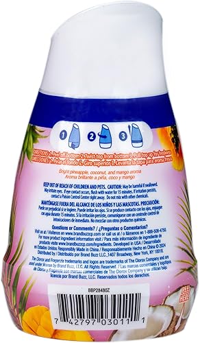 Miniatura 3 de Clorox Fraganzia - Ambientador de gel con aroma hawaiano, sin enchufe, sin batería, para habitaciones pequeñas, armarios, cocinas, baños, oficinas y