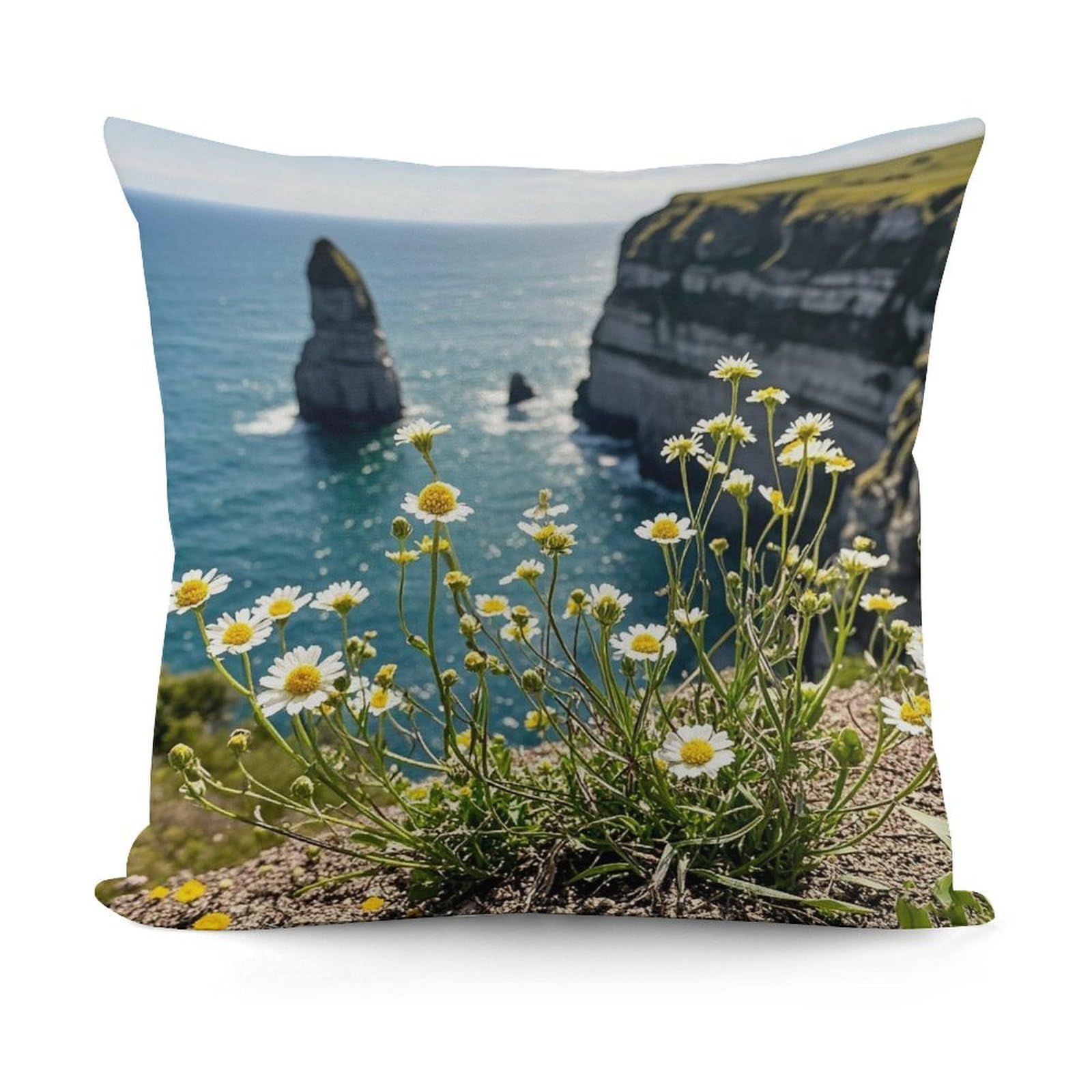 LZQPOEAS Sand Flower Plant Throw Pillow Cover 18x18 in Breathable Square Pillow Case Cozy Soft Pillowcase Protector Fashion Modern Couch Cushion Case for Living Room Bed Sofa Decor