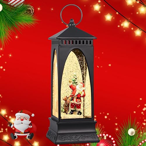 Miniatura 2 de AOMIL Faroles de Navidad, linterna de globo de nieve de Navidad, linterna de globo de nieve de Navidad, globos de nieve de Navidad con música,