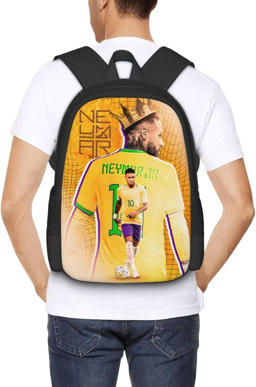 #10 Neymar Adult Simplicity Backpacks Bag Laptop Bag Bookbag Backpack 16.5 Inch For Daily
