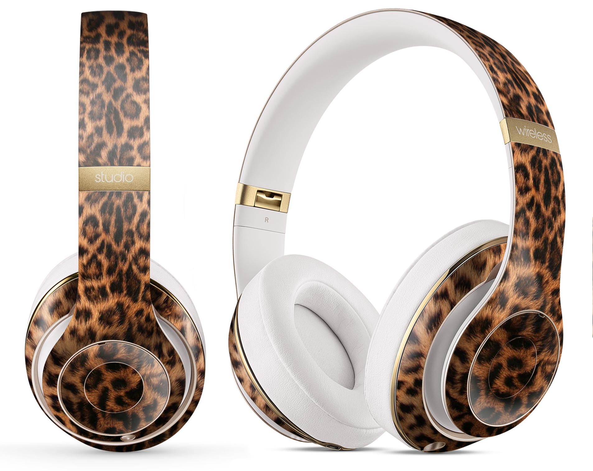 DesignSkinz - Compatible with Beats Solo 2/3 Wireless - Skin Decal Protective Scratch Resistant Vinyl Wrap - Mirrored Leopard Hide