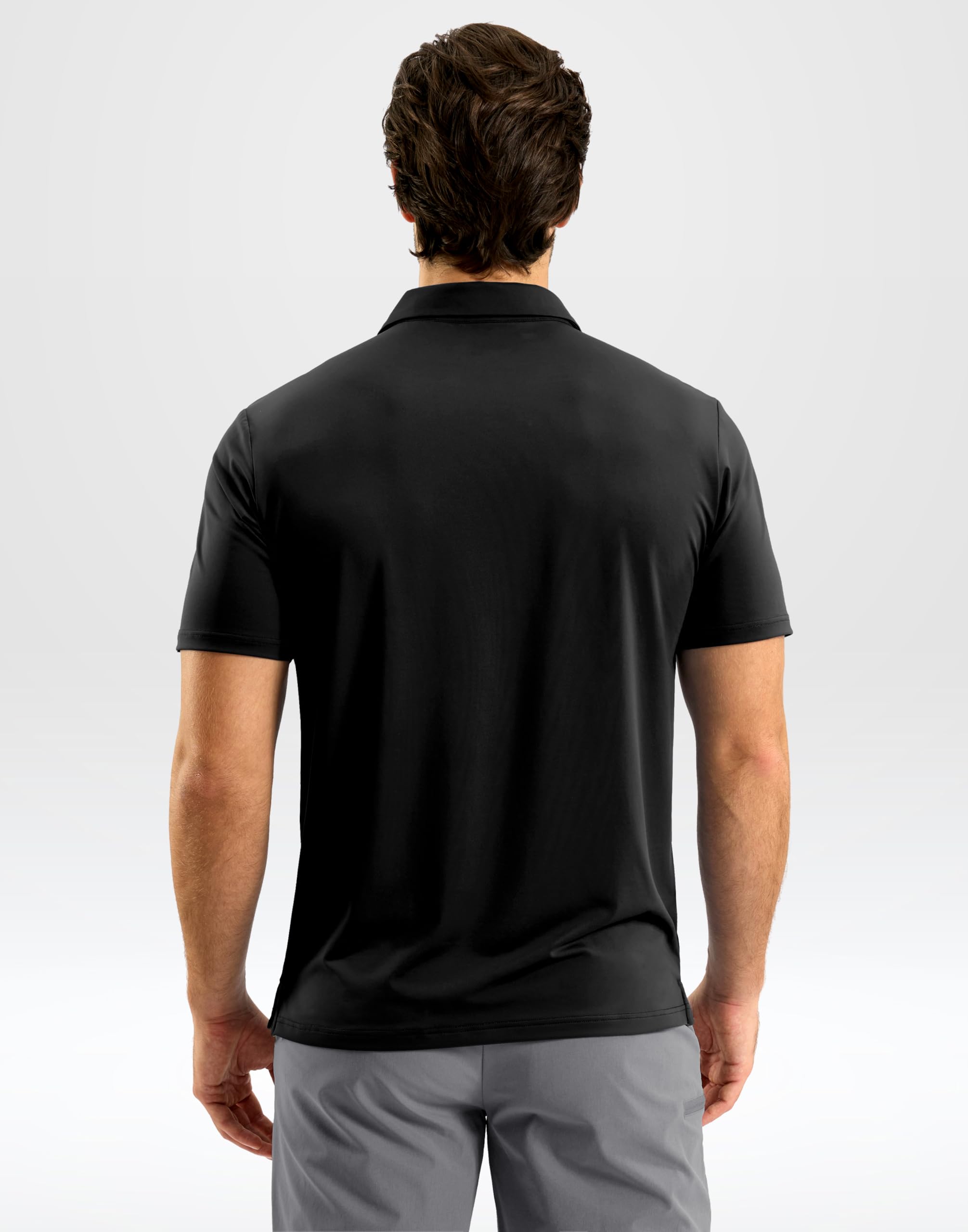 Close-up of the G Gradual Men's Golf Shirt showing fabric texture and collar detail.