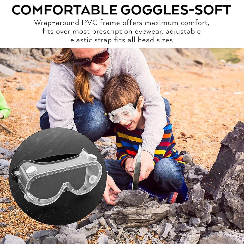 Juego de 5 Piezas Kit de Herramientas para Geología Martillo para Rocas 32 Oz con Cincel Gafas de Seguridad y Silbato