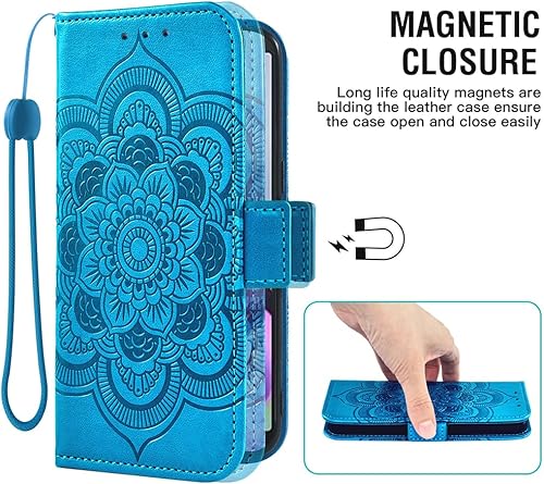 Miniatura 4 de Asuwish Funda de teléfono para Metro TCL Ion XIon V40Z, con protector de pantalla de vidrio templado y soporte de tarjeta de crédito con tapa de