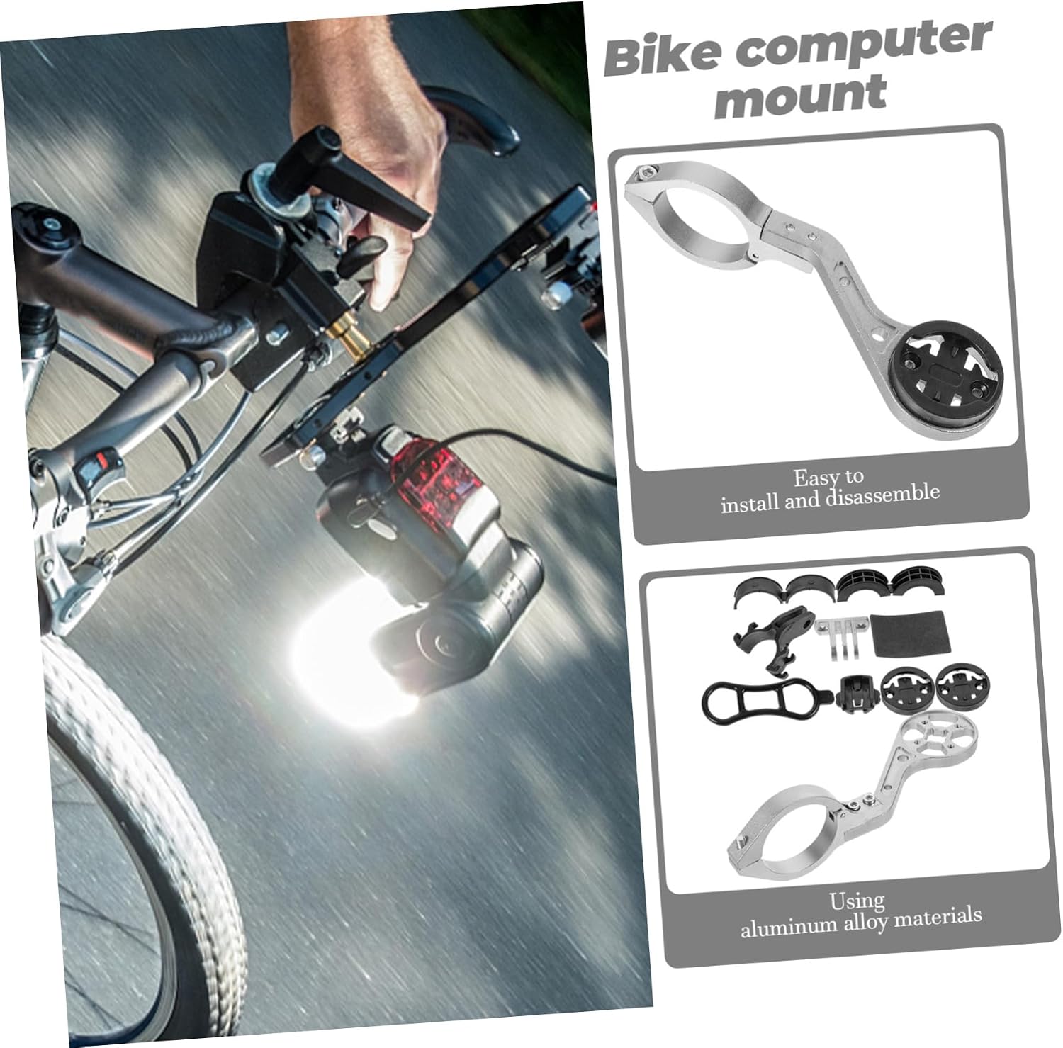 Milisten Bike Computer Bracket Adapter Base Aluminum Alloy for Bike Camera image 4