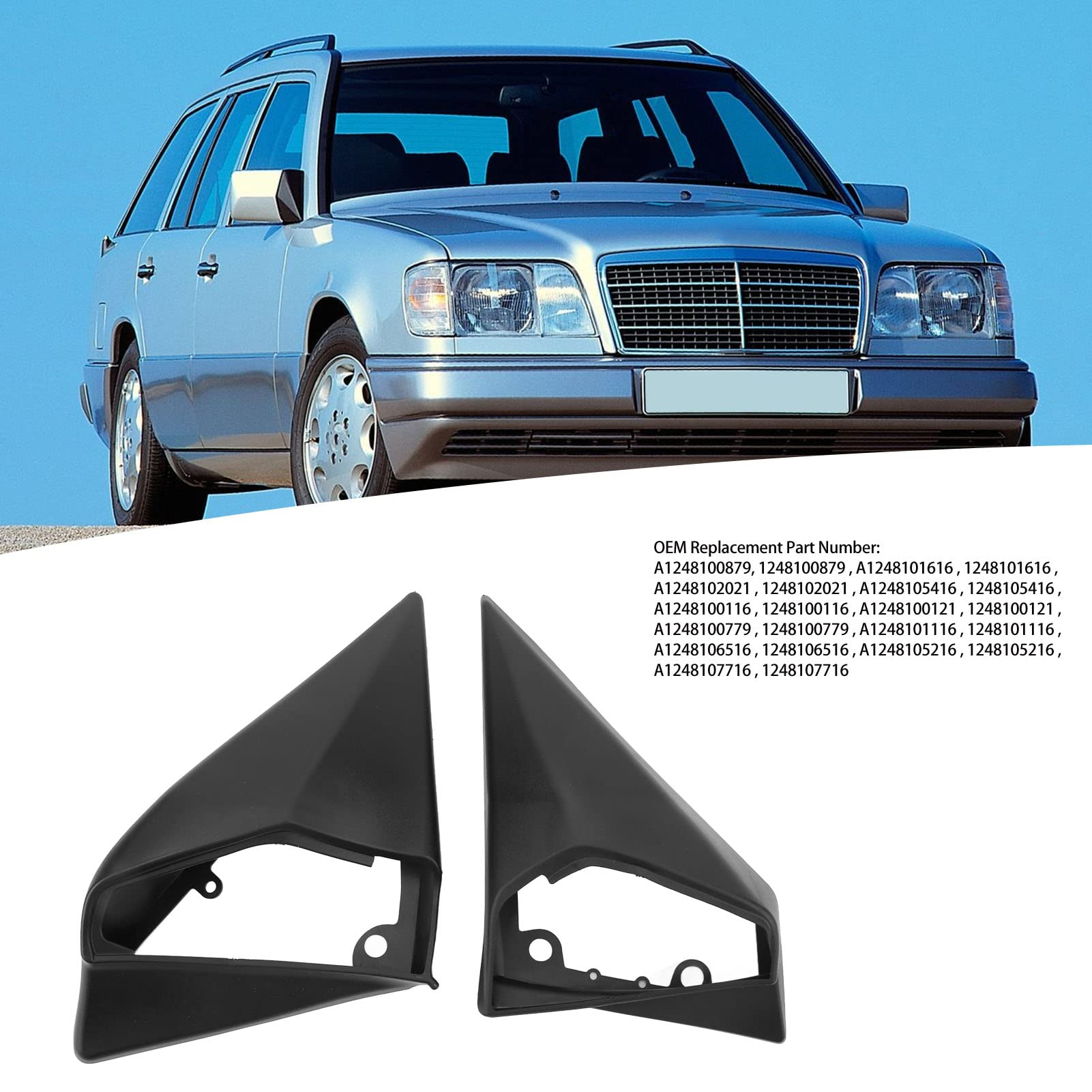 1 para gumowych uszczelnień lusterek, A1248101616 z lewej prawej strony zamiennik dla Mercedes-Benz E-Class W124 1985-1995