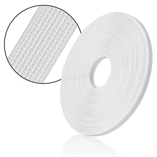 50 Yards High Density Polyester Boning for Sewing,Sew-Through Plastic Sewing Corset Boning for Wedding Party Bridal Gowns Dress(White,6mm)