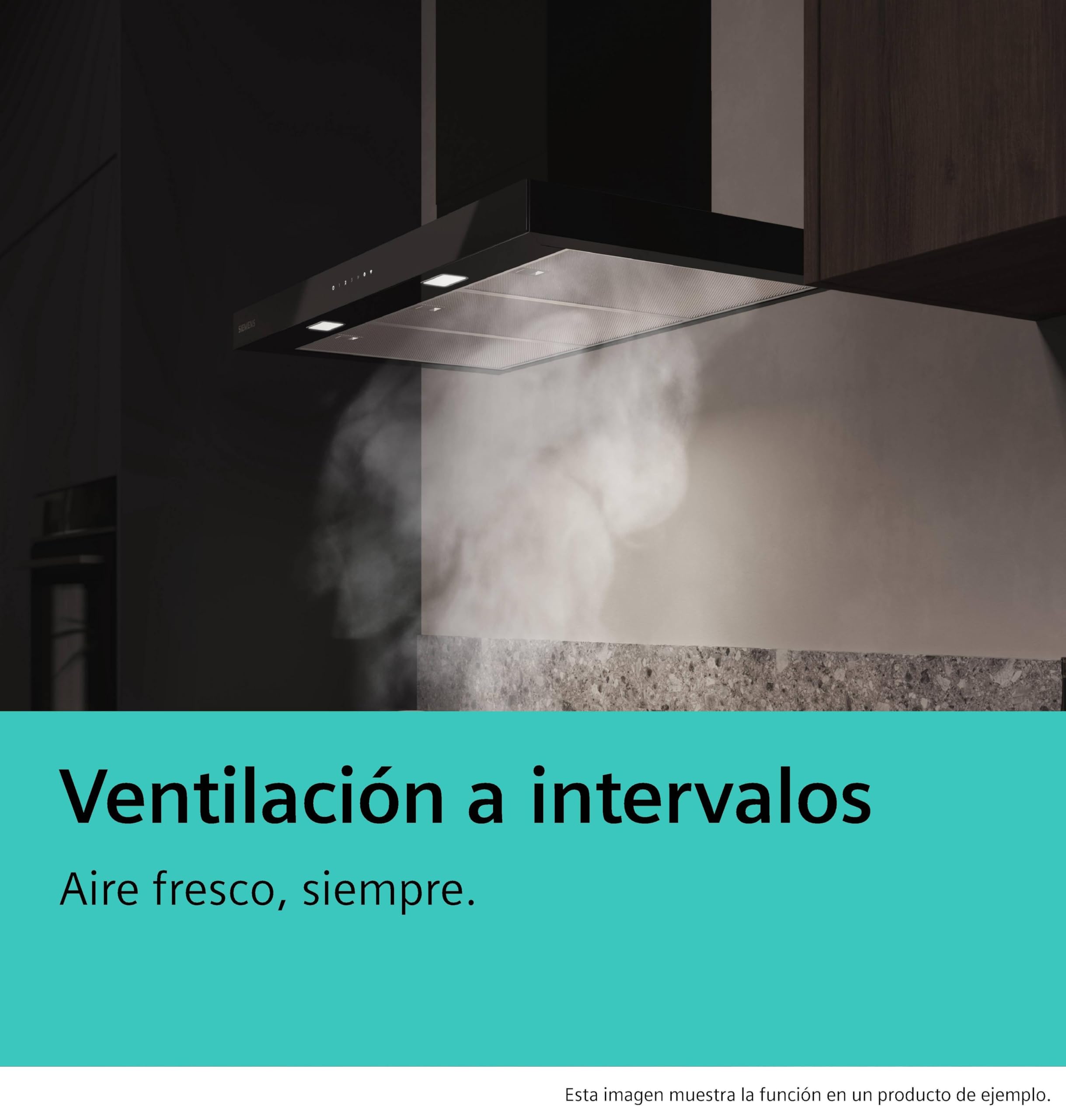 Siemens - Campana Extractora Decorativa de Pared, iQ500, 90 cm de ancho, negro mate, LC97BDN60