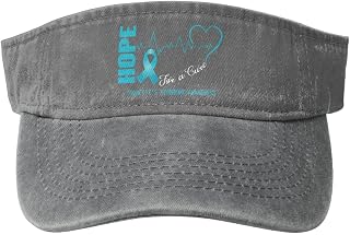 Vintage Hope for A Cure Tourettes Syndrome Awareness Sun Visor Hats for Women Men Cotton Adjustable Sports Empty Top Golf Cap
