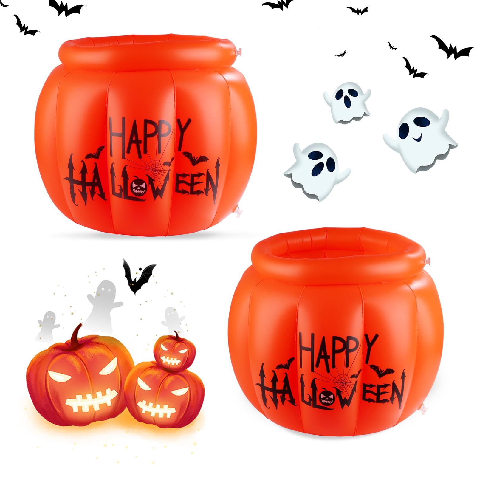 Amazon.com: Halloween Inflatable Cooler, 22 Inch Inflatable Pumpkin ...