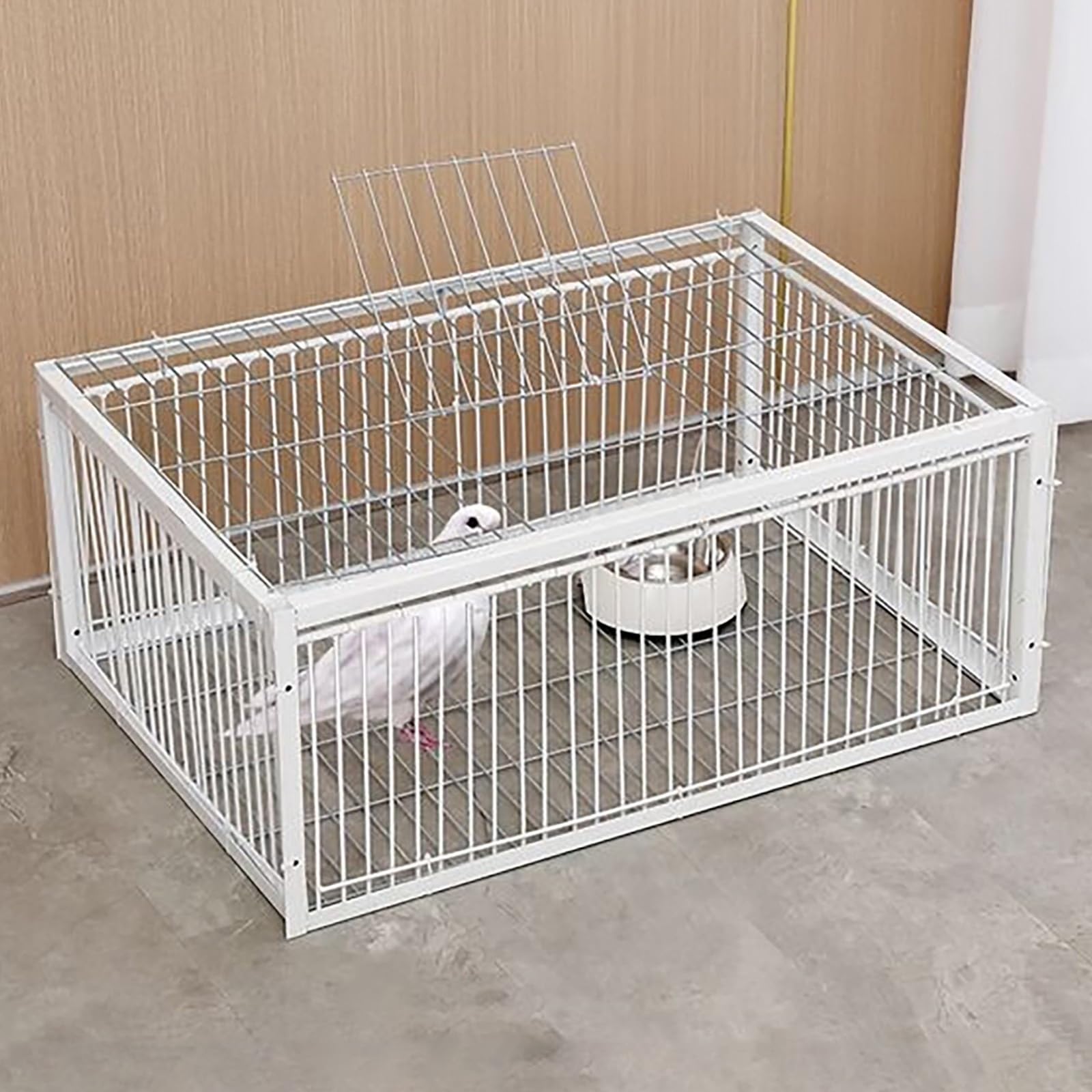 Trampa para pájaros Jaula Trampa para pájaros Jaula Trampa Palomas Trampa para Animales con Dos entradas unidireccionales Fácil de Montar y Limpiar Material metálico(60x60x26cm)
