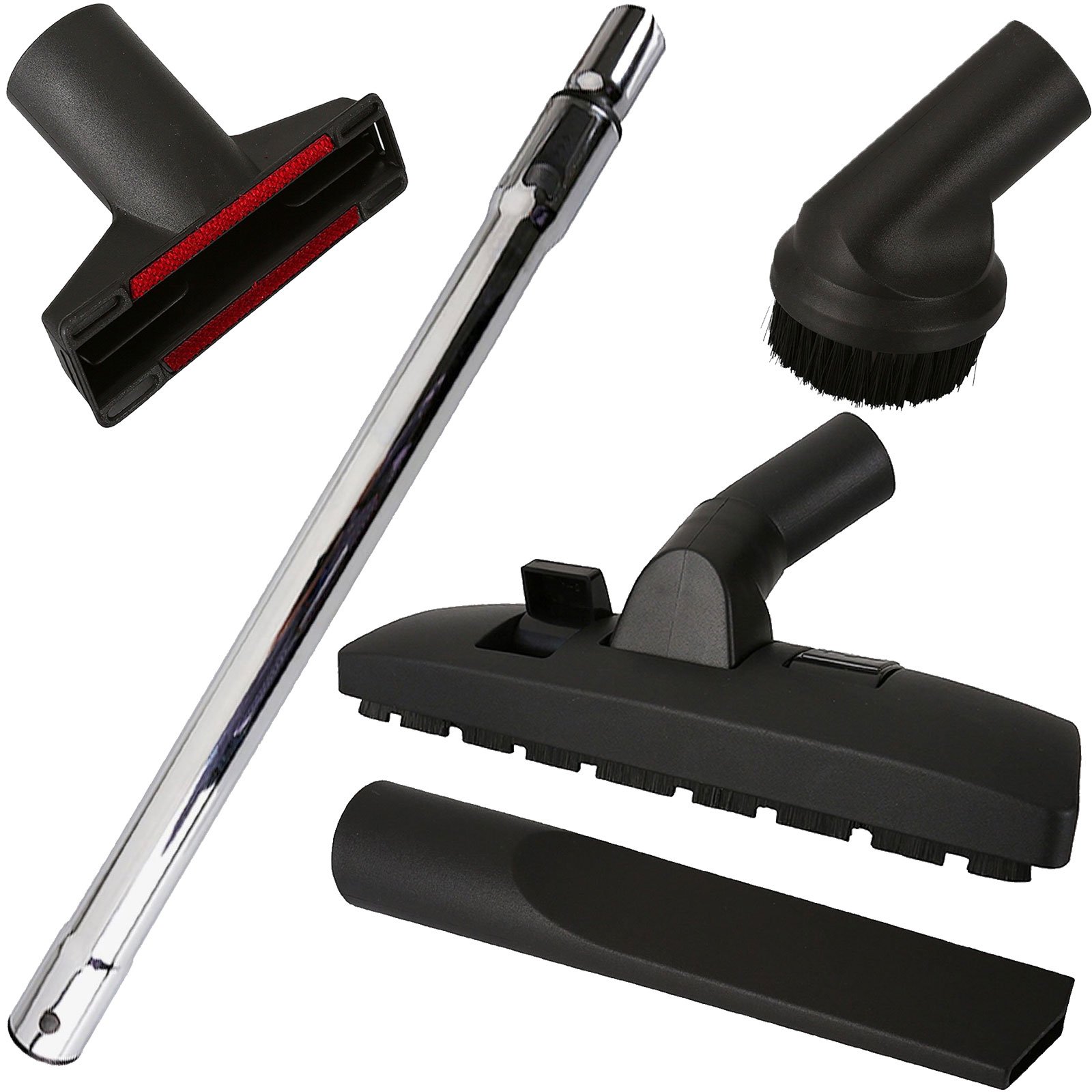 First4spares Black, Black & Chrome Premium Telescopic Tool Attachment Kit For Vax Vacuum Cleaners - 35Mm