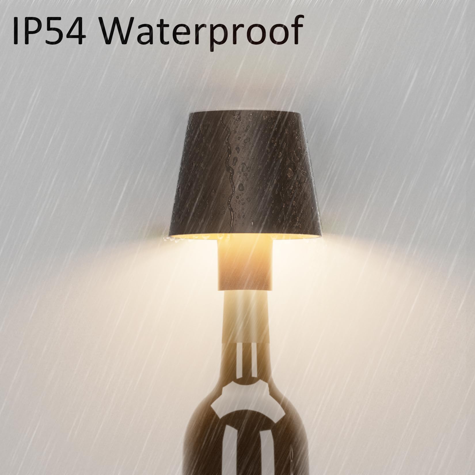 Coinmit 2 Pezzi Luce per Bottiglia Dimmerabile a LED senza fili, Luce per Bottiglia Portatile con Batterie, Lampada da Tavolo Tattile IP54 per uso interno/esterno, bar, ristoranti, Rosso ruggine
