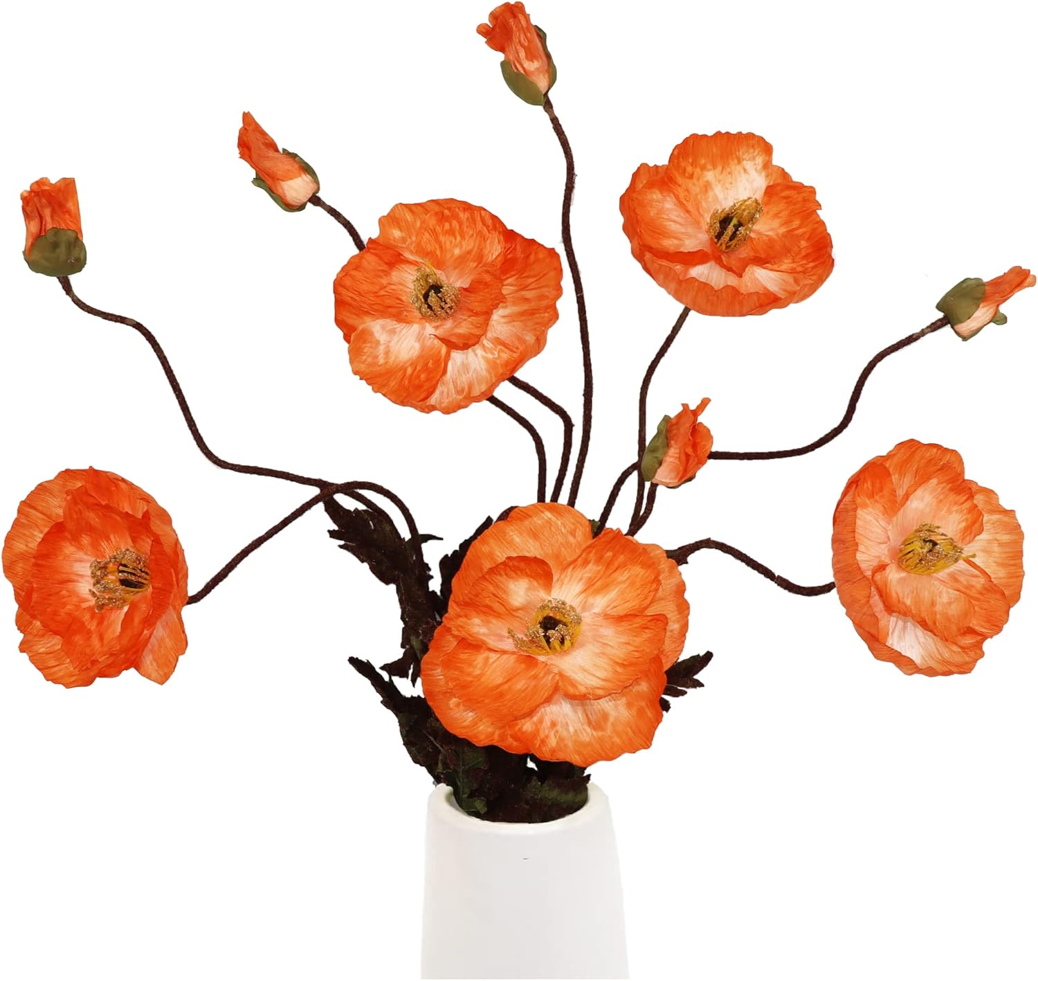 Galebeiren 41" Artificial Poppies Flowers with Long Stems