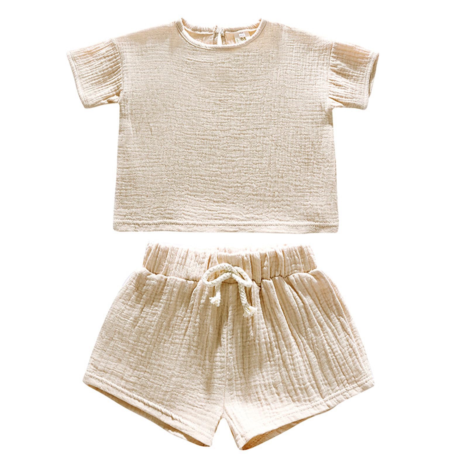 Kinder Trainingsanzug 2-teilig - Sommer Outfit Mit Kurzarm Top & Shorts