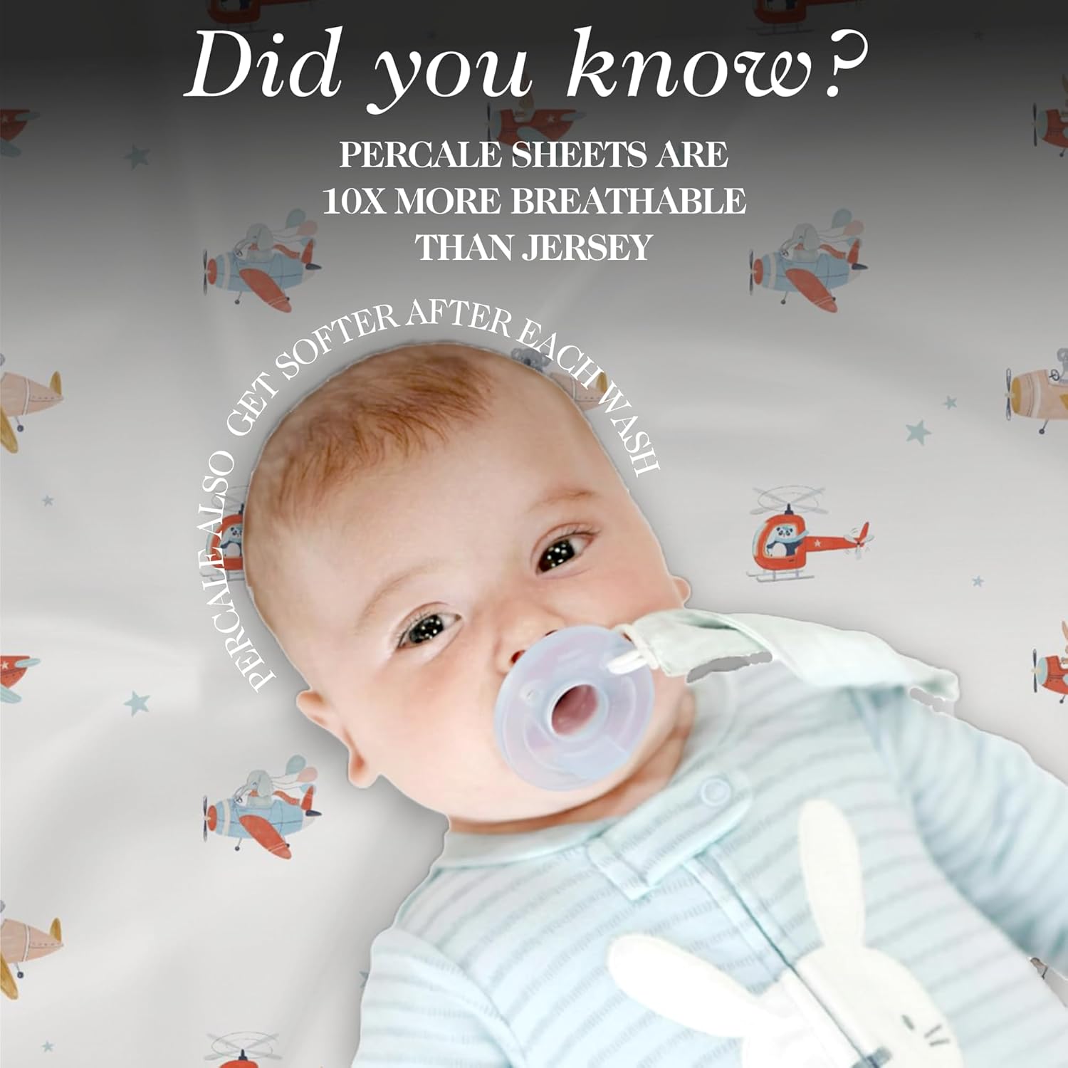 100% Organic Cotton Bassinet Sheets 3 Pack - GOTS Certified, Soft Breathable Percale Weave, Fits Standard Oval & Rectangular Mattress - for Boys & Girls - (30" L x 18" W) Halo/Snoo Bassinets