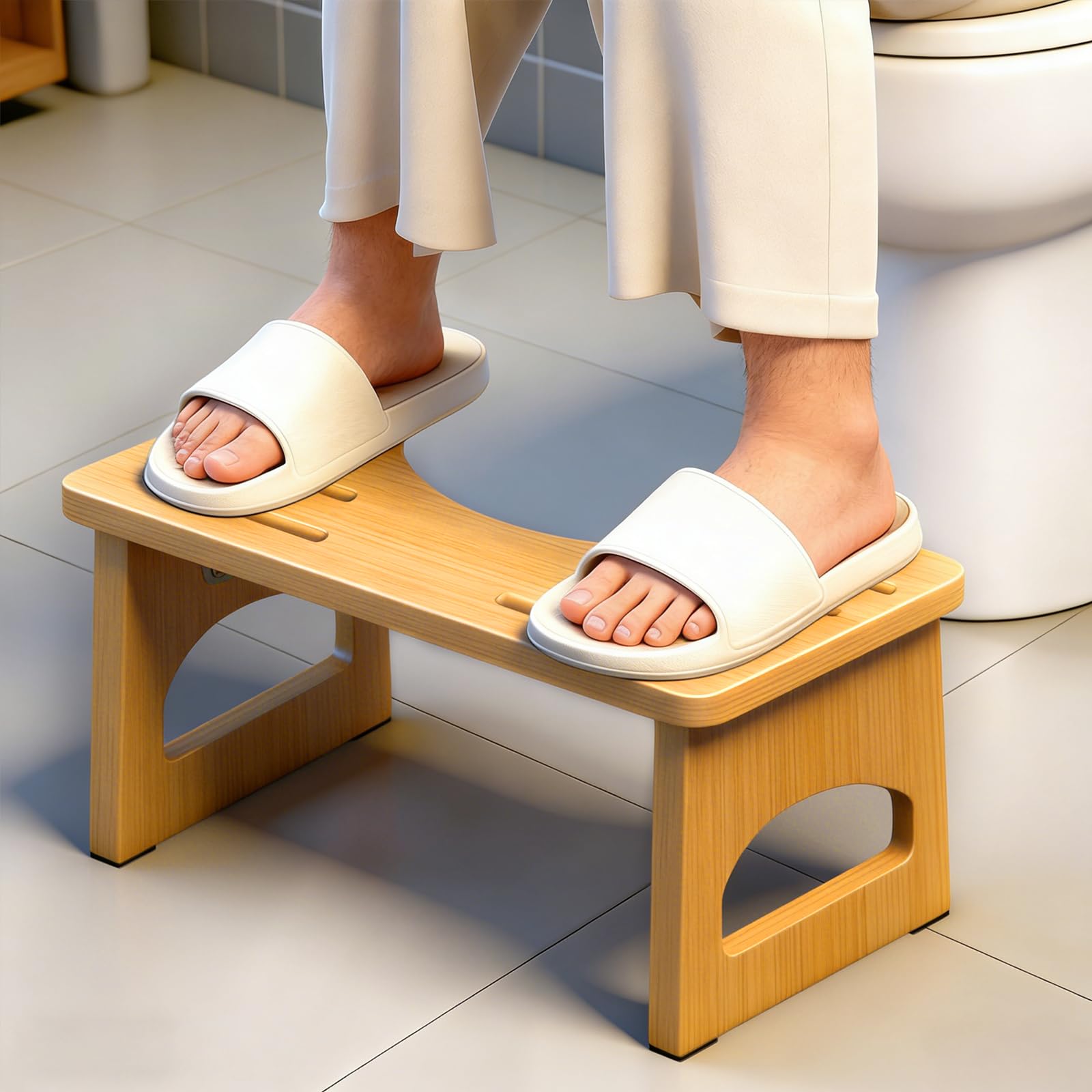 Foldable Toilet Stool - Bamboo Squatty Potty -6