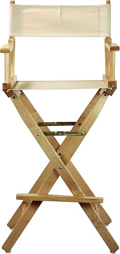 Miniatura 478 de Silla de Director de 18" Marco Blanco Lona Rosa