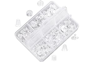 Clear Back Earring Stoppers - 550 Piece Replacement Kit
