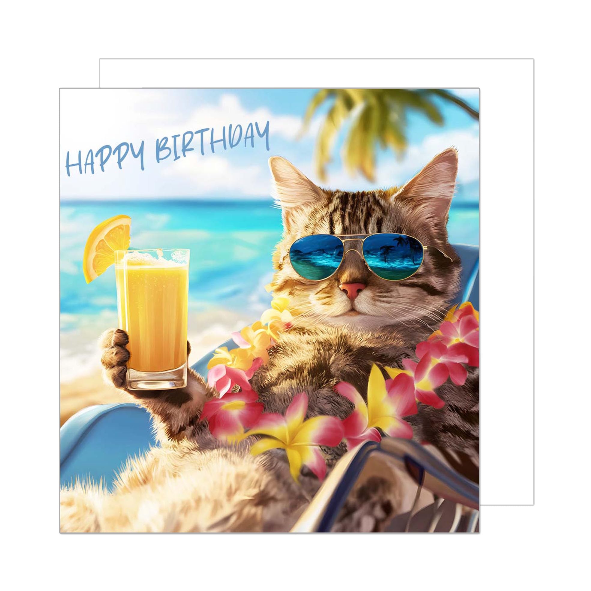 Edition Seidel Carte D'anniversaire Carrée Avec Enveloppe (français Non Garanti) Carte D'anniversaire Humoristique à Motif D'animal Avec Inscription Pour Femme Et Homme, Singe (français Non Garanti