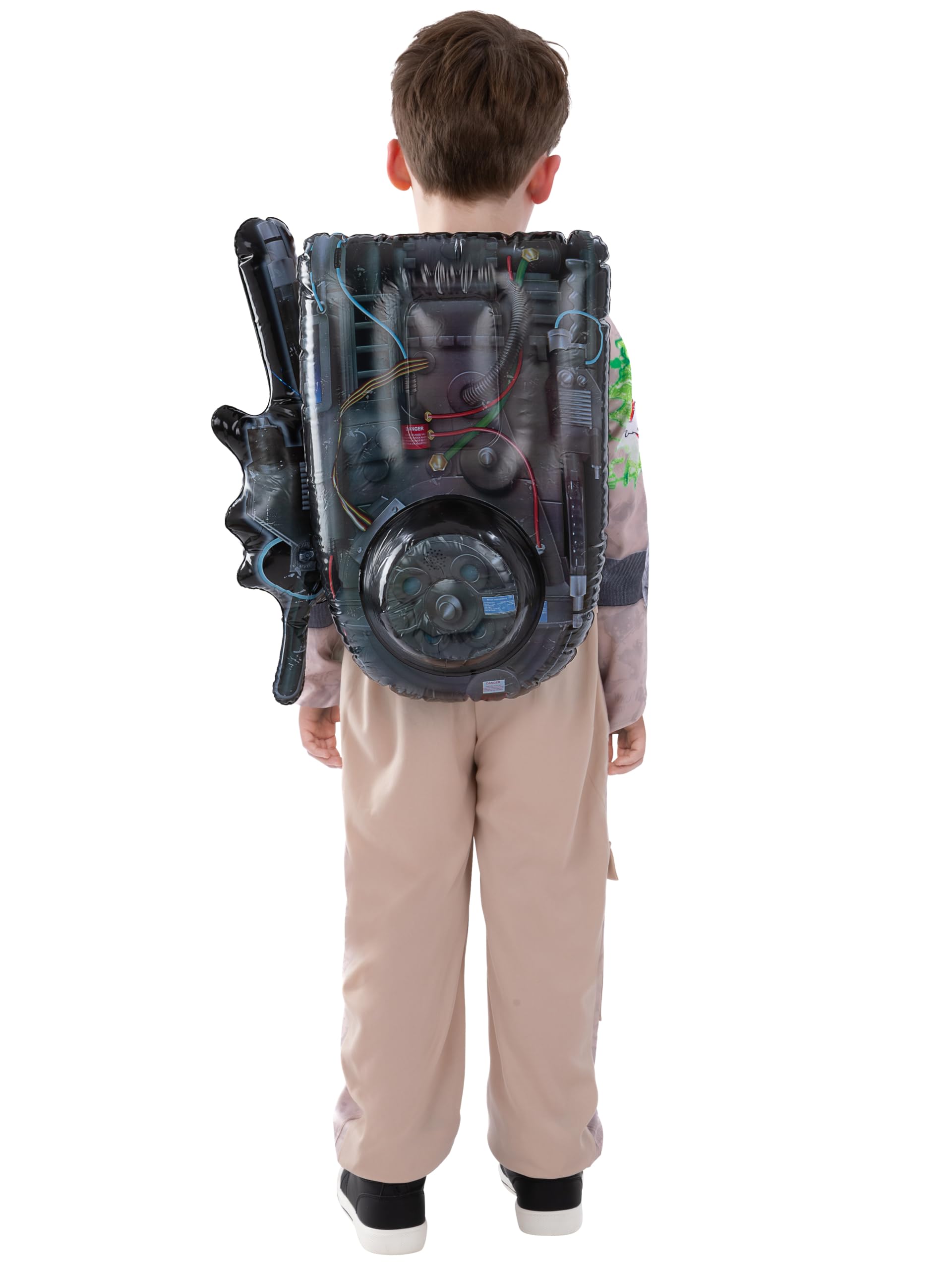 Smiffys Officially Licensed Ghostbusters Inflatable Backpack for Kids, Children’s Fancy Dress Movie Accessory