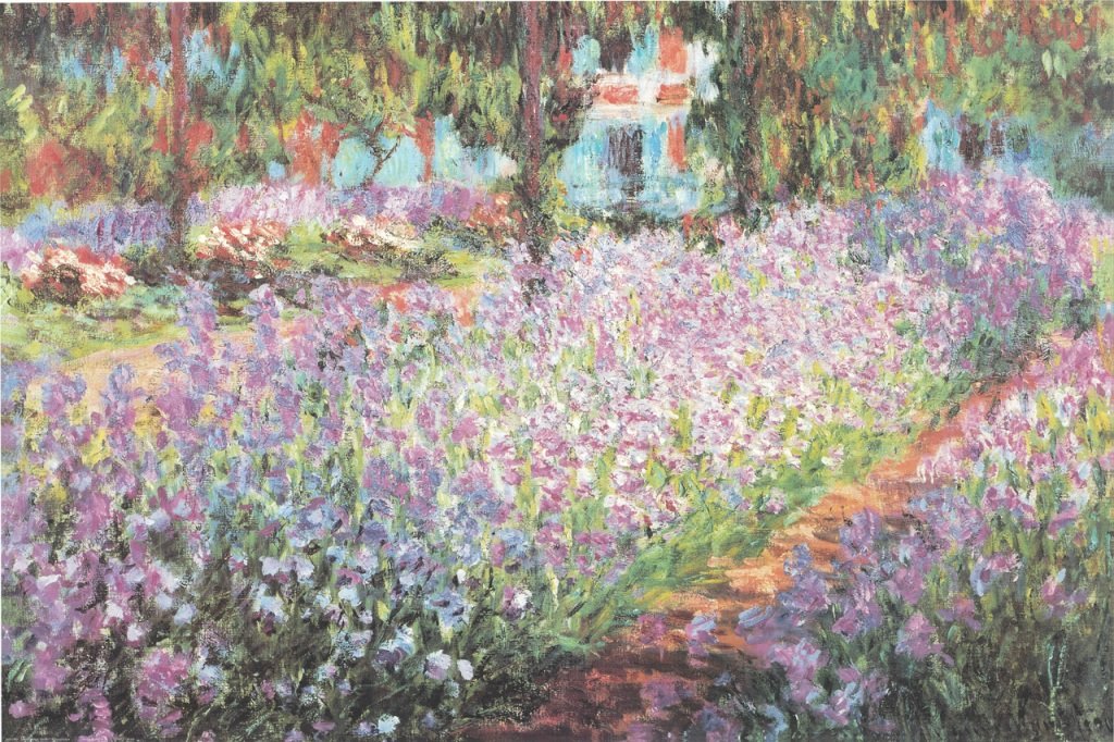 VON LILIENFELD szalik damski 100% jedwab Claude Monet ogród motyw szalik jedwabny 172 x 42 cm