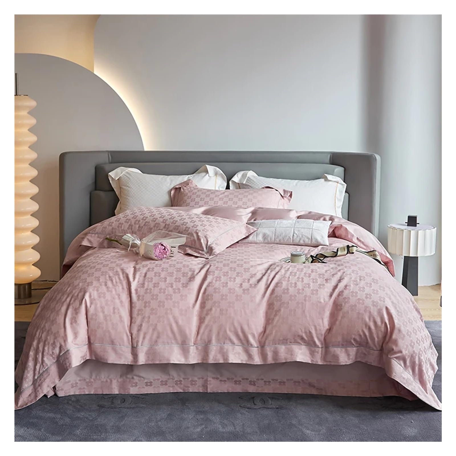 Sbcgfy B Ed Four Pieces Set, Egyptian Cotton Edding Set Deluxe Jacquard Duvet Cover Ed Sheet And Pillowcase,-Queen Size 4Pcs