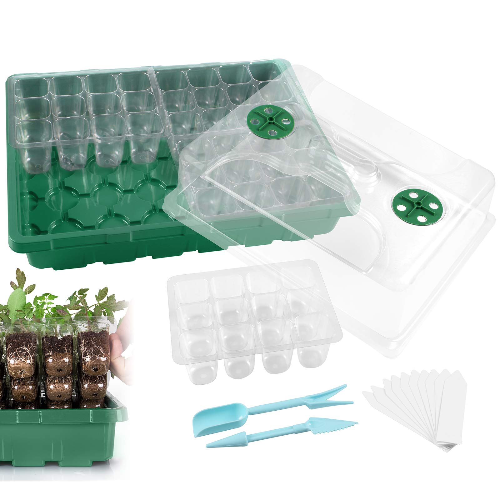 Buy MIXC 3Set 144 Cells Strong Seed Starter Trays with Humidity Dome