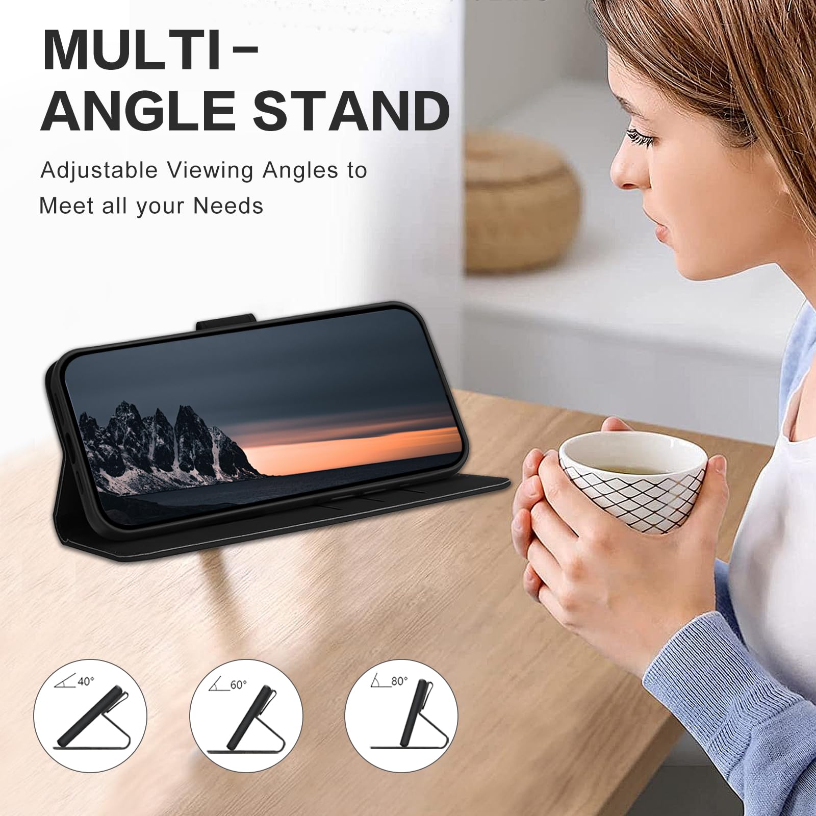Etui do Samsung Galaxy S20 FE 5G/4G, etui premium ze skóry PU, otwory na karty; etui na portfel, odporne na wstrząsy etui ochronne do Samsung S20 FE 5G/4G (czarne)