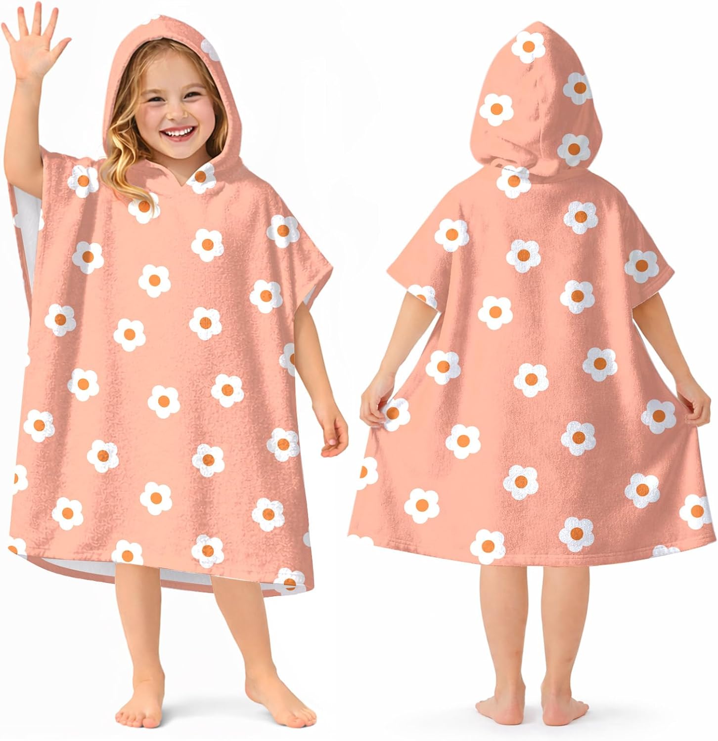 Kids Hooded Beach Towels Wrap for 8-14 Years,Cute Baseball Theme Boys Swim Cover Up for Bathroom，31"x39" Quick Dry Blue Red Large Bath Towel Poncho,Perfect for Travel Vacation,Pool Party,Swimming