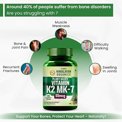 Miniatura 4 de Organics Suplemento de vitamina K2 a base de plantas apoya una salud ósea y cardíaca más fuerte - 120 cápsulas vegetales