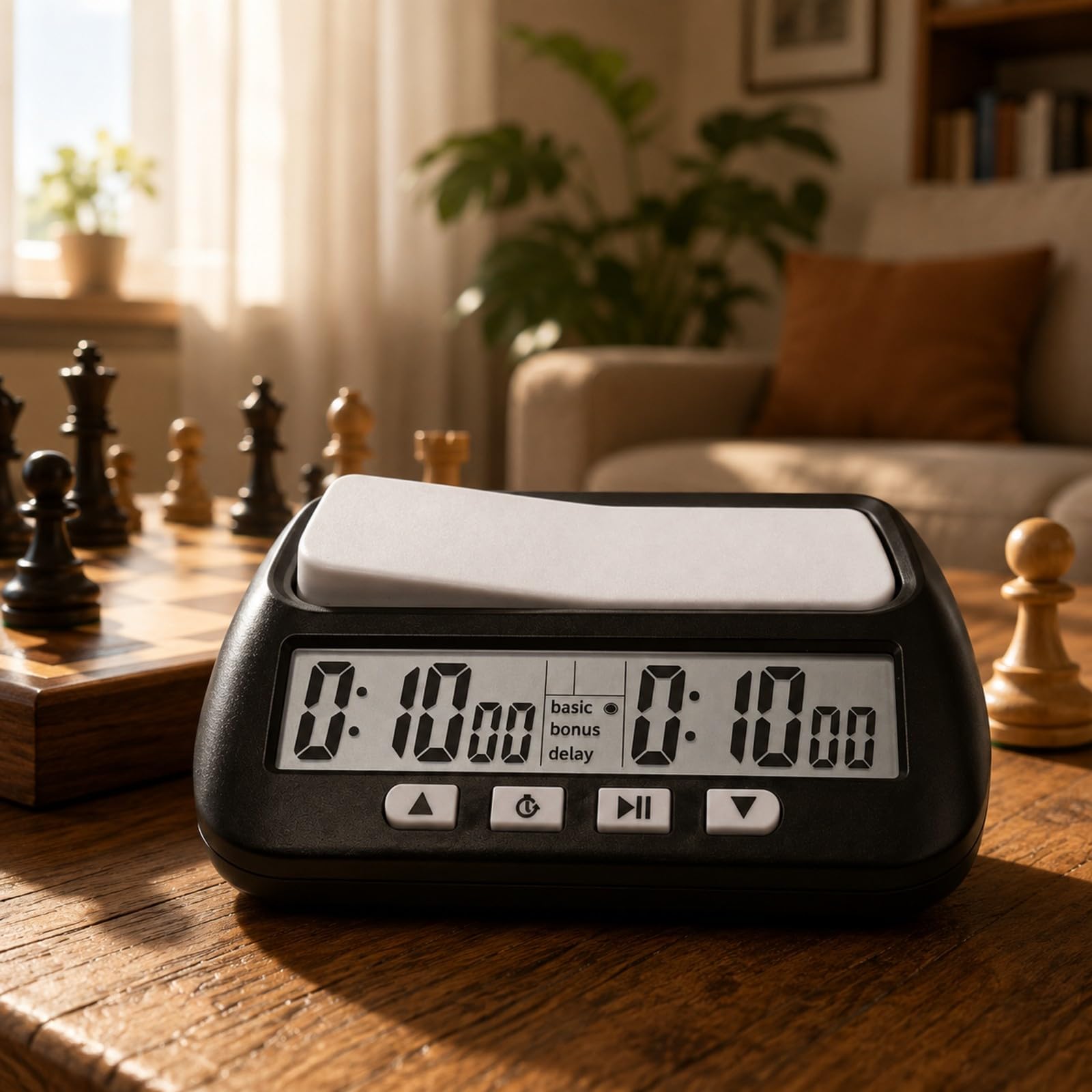 Timer da Gioco Elettronico Orologio da Scacchi con Doppio Display Digitale per pervisori di Partita di Torneo, Famiglie