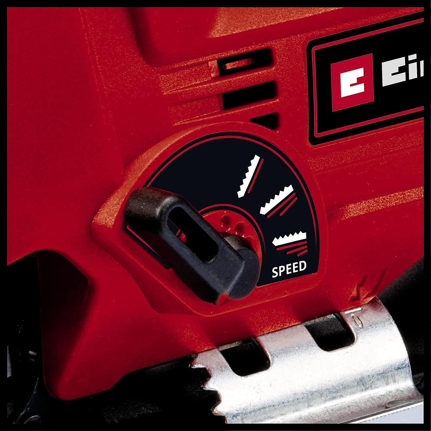 Einhell Set de sierra de calar TC-JS 80/1 (550W, 20mm de alt. de carrera, func. de carrera pendular, 80mm de profundidad en madera, 10mm en acero, 3000 min-1, incl. 3 hojas de sierra de vástago en T)